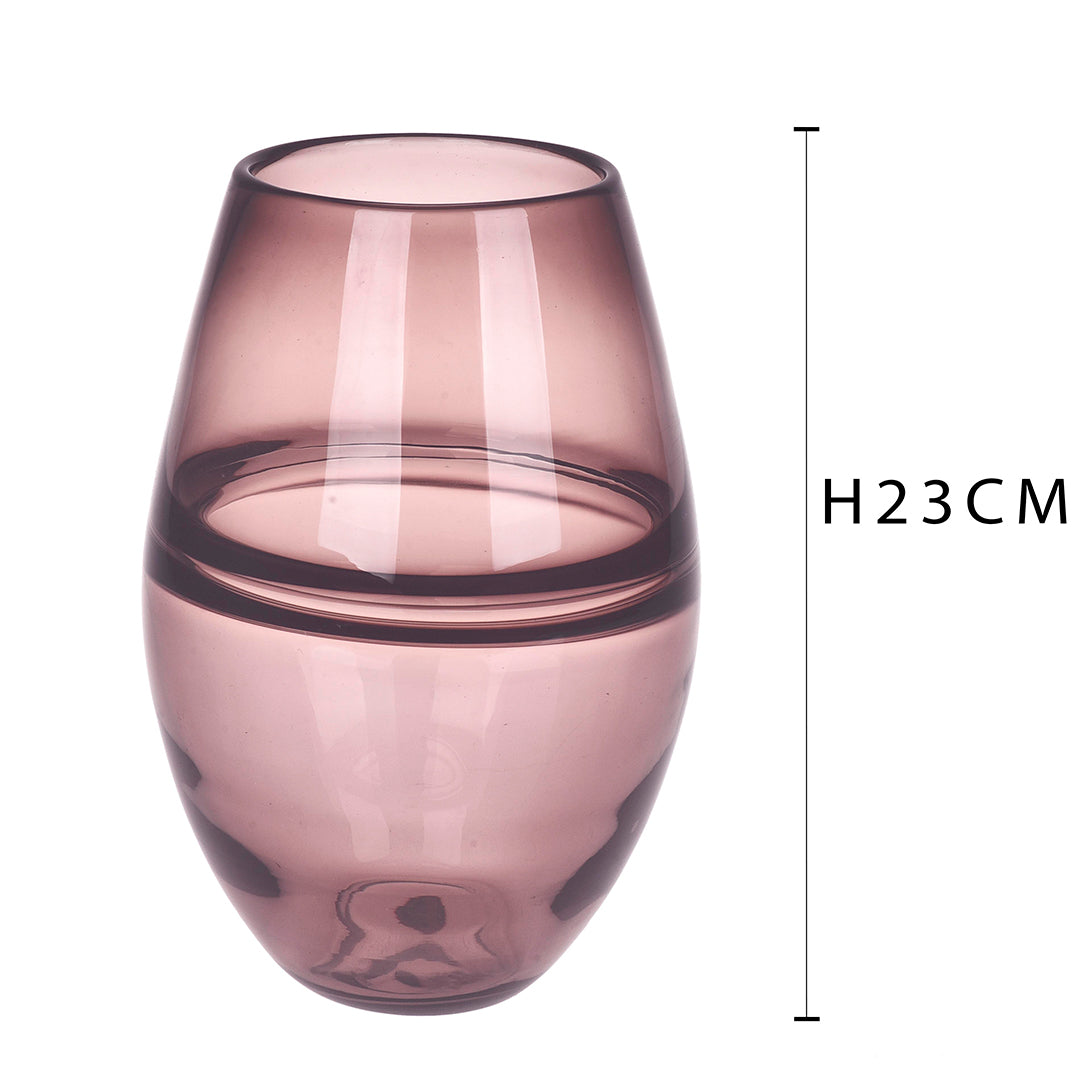 Vaso decorato con linee • 23 cm