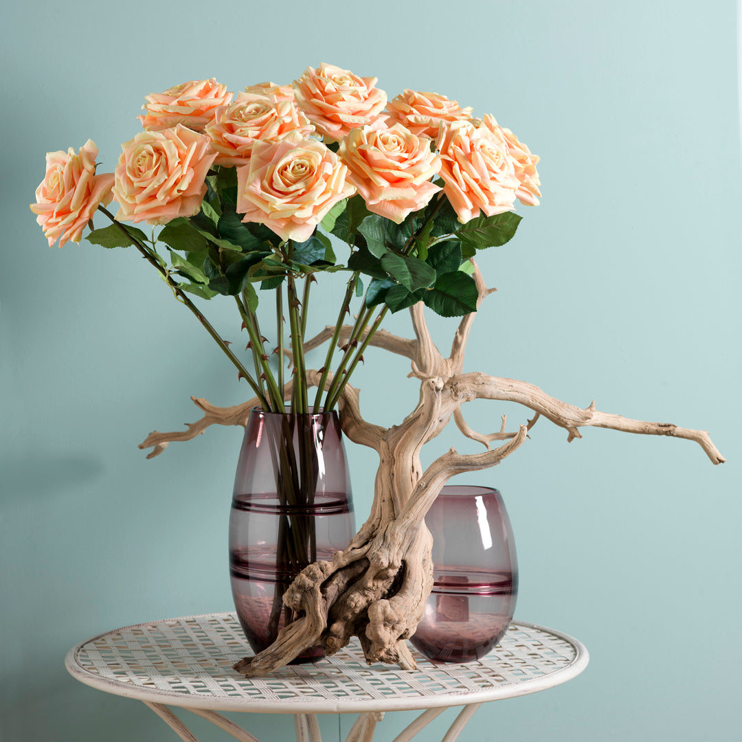 Vaso decorato con linee • 23 cm