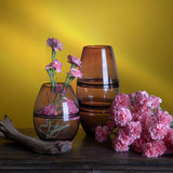 Vaso decorato con linee • 23 cm