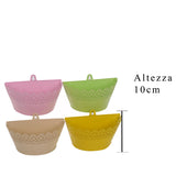 2 Pezzi • Contenitore trina da appendere • 10 cm