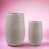 Vaso ceramica Set di 2 Vaso Alto Rope • 75 cm