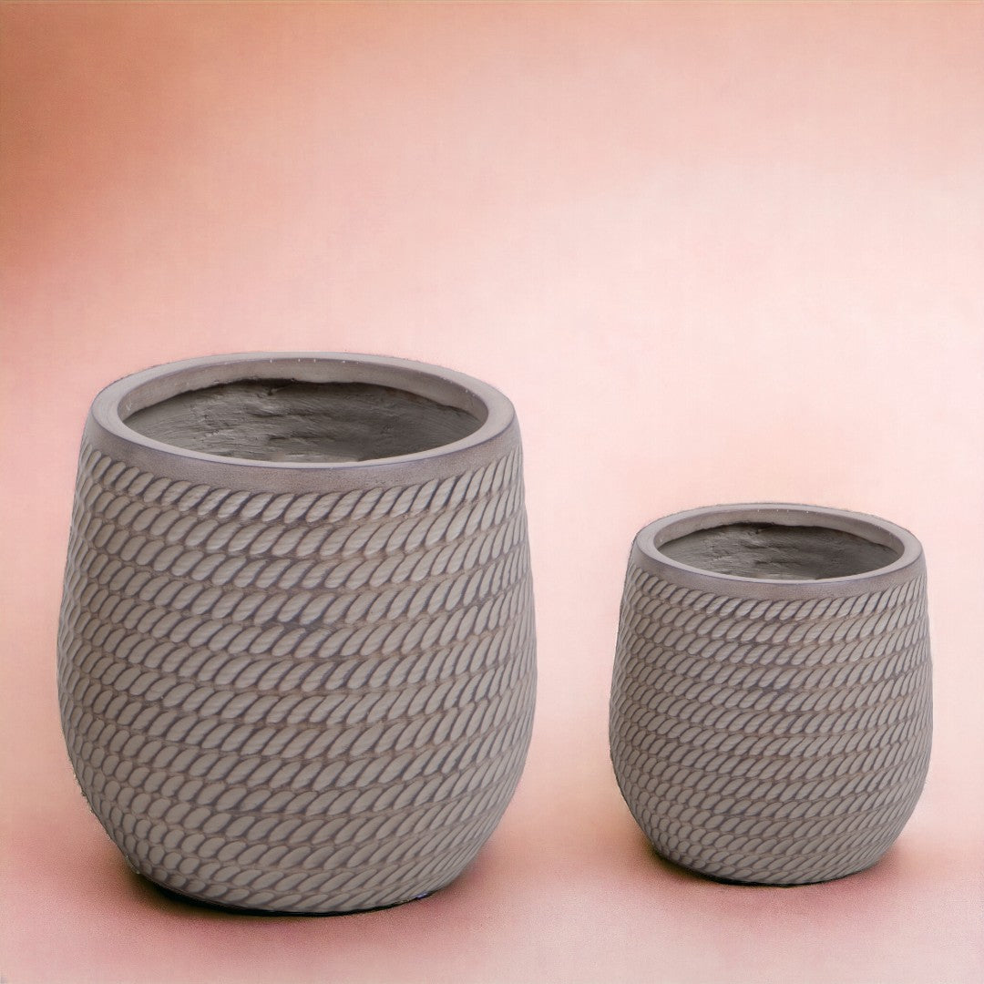 Vaso ceramica Set di 2 Vasi Rope • 44 cm