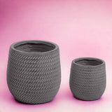 Vaso ceramica Set di 2 Vasi Rope • 44 cm