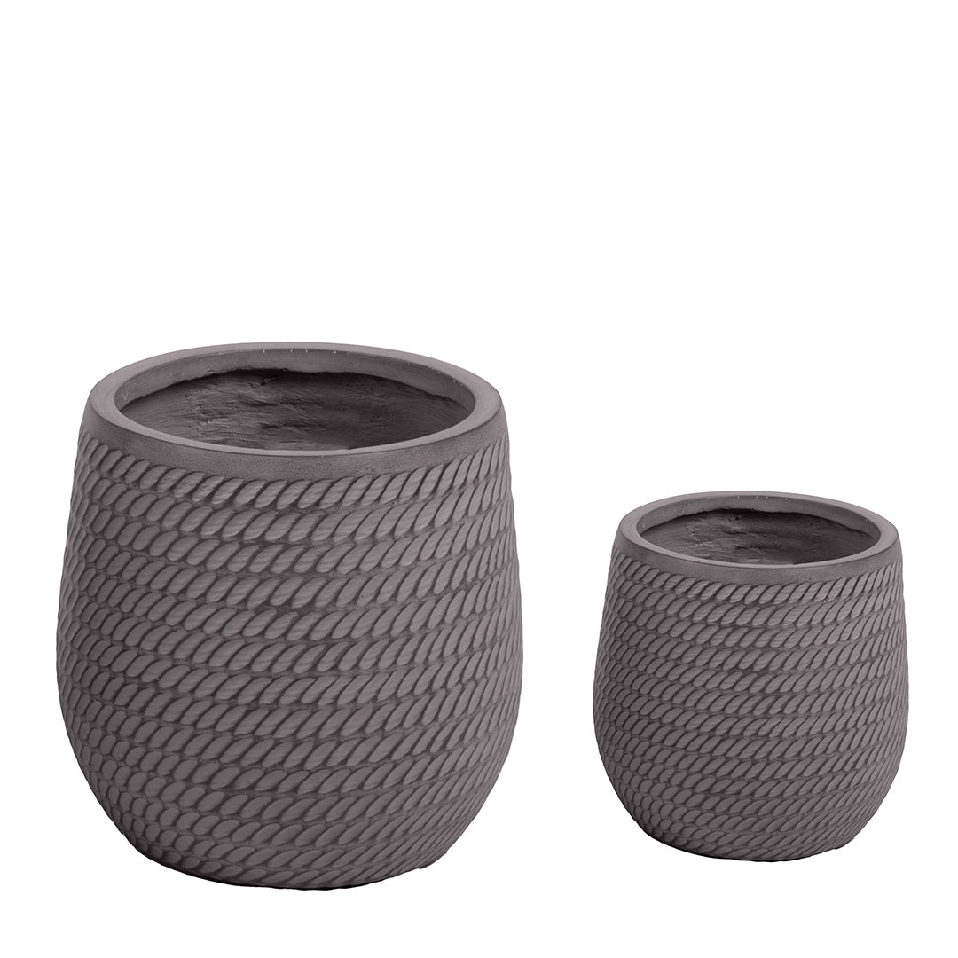 Vaso ceramica Set di 2 Vasi Rope • 44 cm