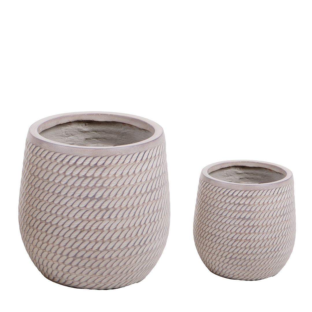 Vaso ceramica Set di 2 Vasi Rope • 44 cm