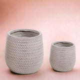 Vaso ceramica Set di 2 Vasi Rope • 44 cm
