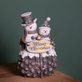 Pup.neve buon natale con led • H 26,5 cm