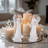 Pezzi 2 •Angeli con glitter • H 16,5 cm