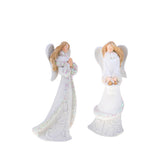 Pezzi 2 •Angeli con glitter • H 16,5 cm