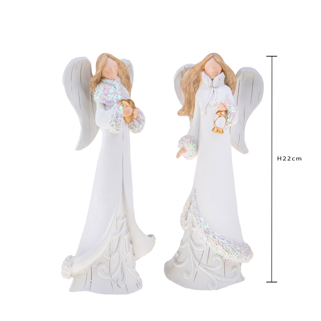 Angeli con glitter • H 22 cm