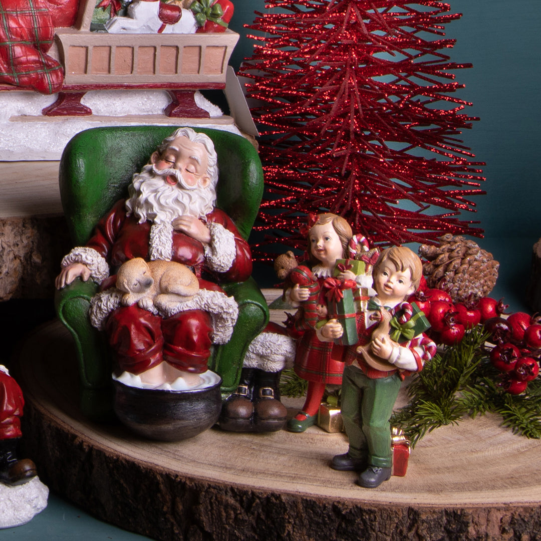 Set 2 bimbi con doni • 12,6 cm