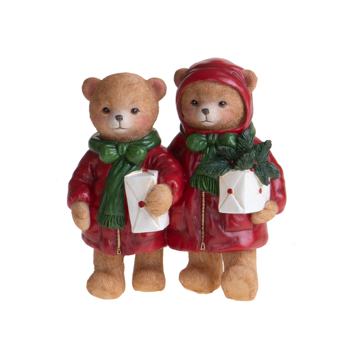 Coppia Orsetti con Pacchi Natale • 14,2 cm