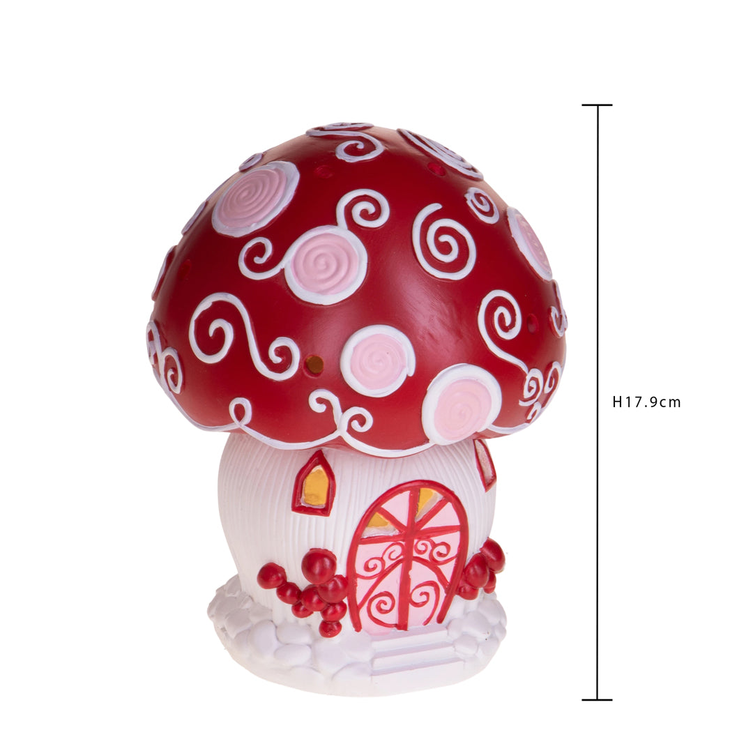 Casa fungo e caramelle con led • H 17,9 cm
