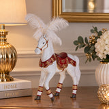 Cavallo circense con piume • H 56 cm