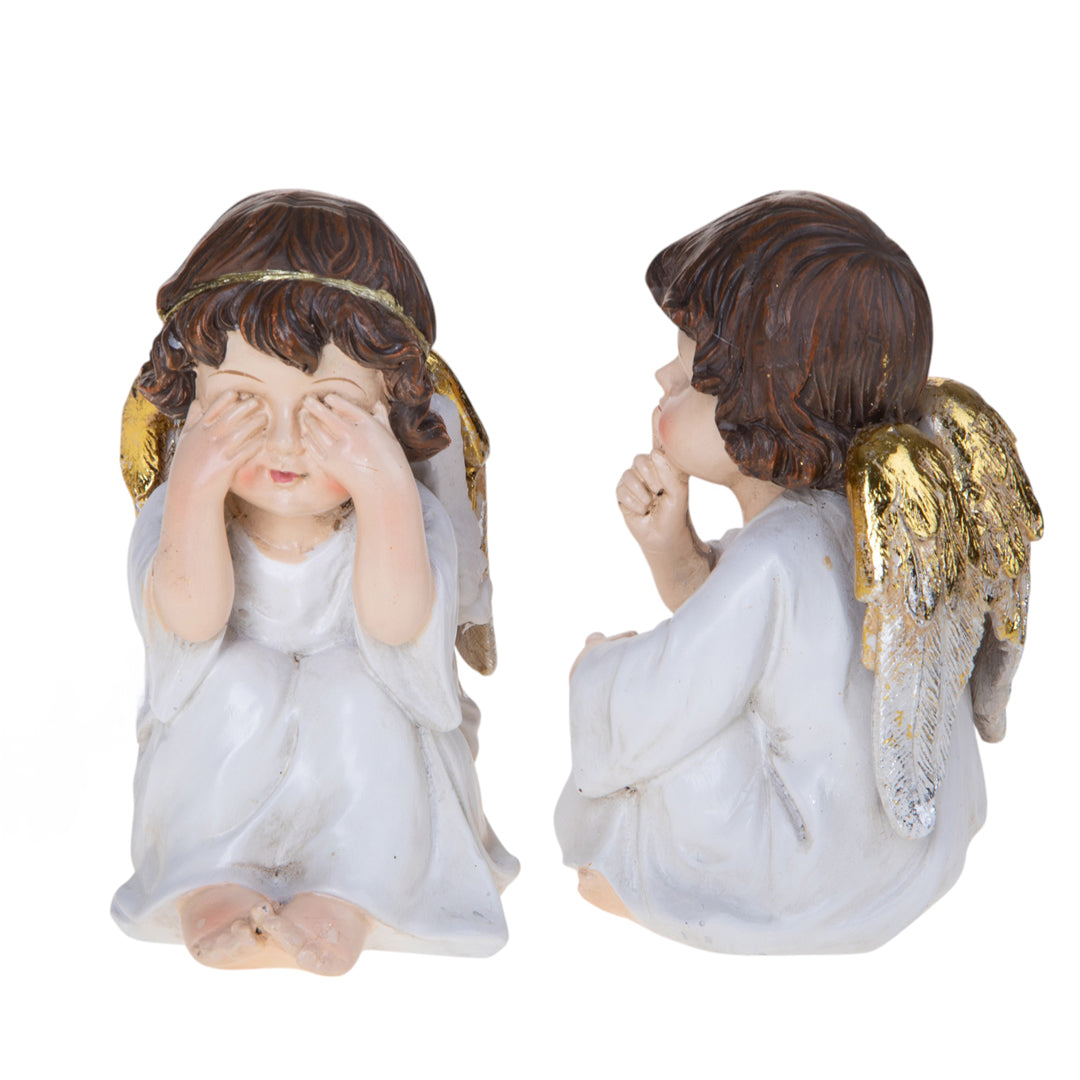 2Angeli 7,2xh.13,2 seduti • H 13,2 cm