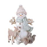 Pupazzo Neve con Animali  • 16,5 cm