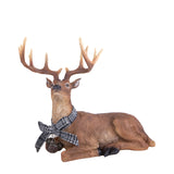 Renna Seduta con Fiocco e Campane  • 34,5 cm