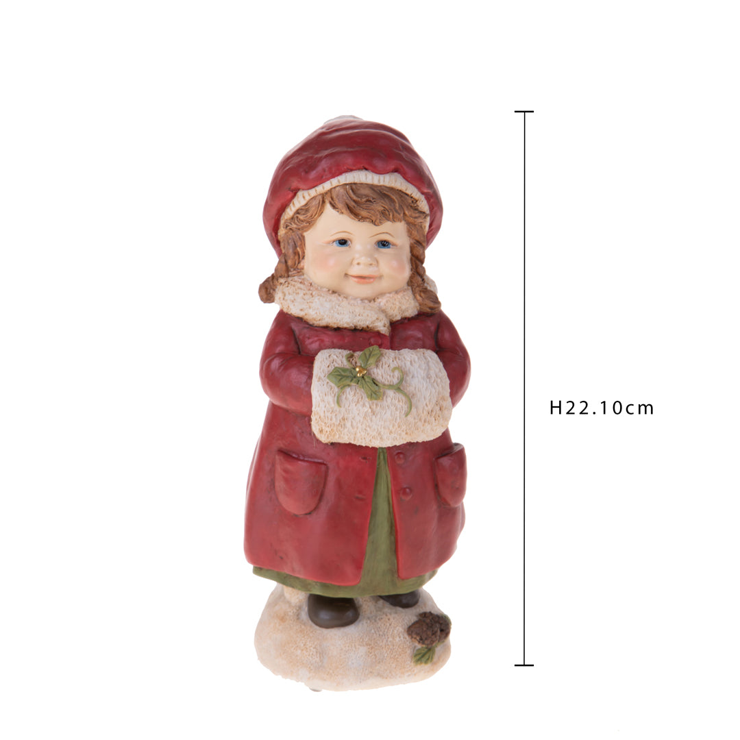 Bambina con scaldamani • H 22,1 cm