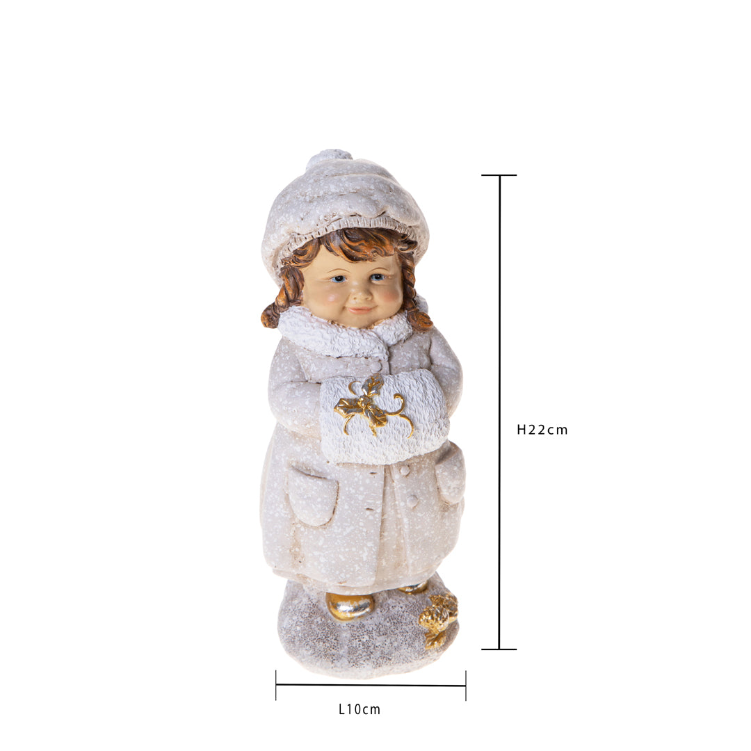 Bambina con scaldamani • H 22,1 cm