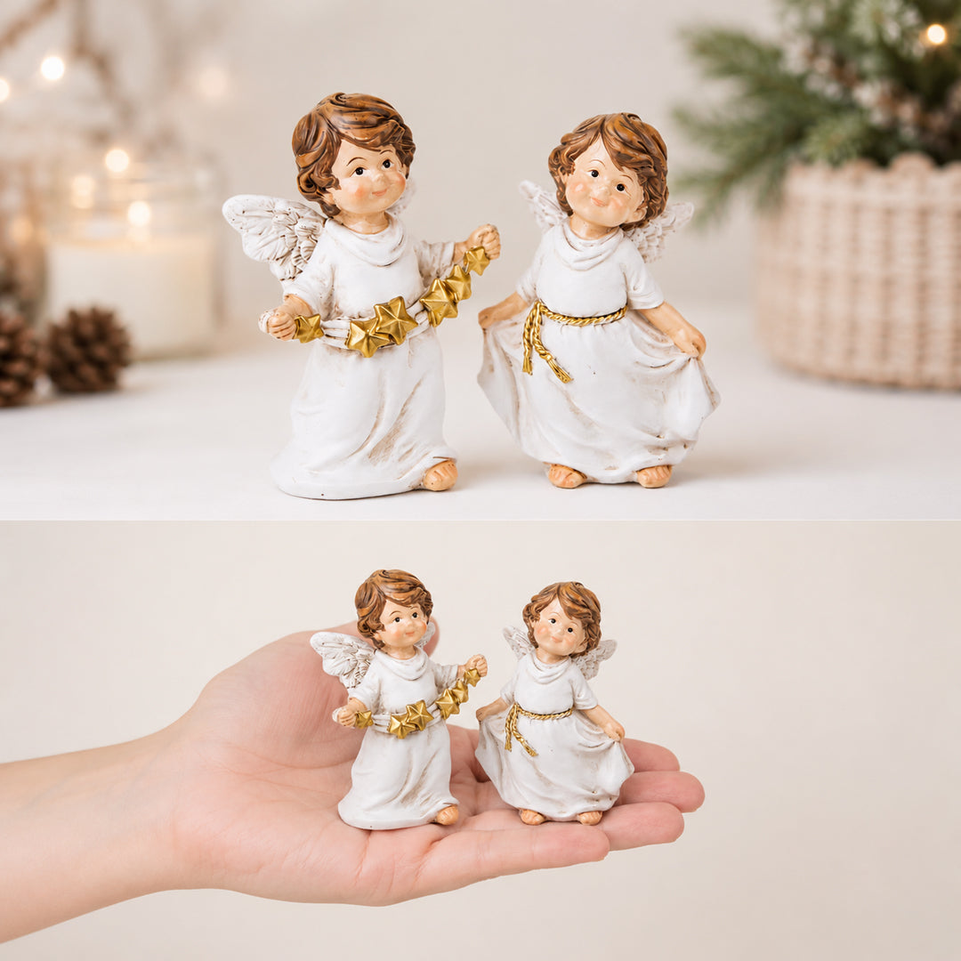 Angeli con stelle • H 12 cm