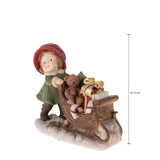 Bimba con slitta pacchi dono • H 12 cm