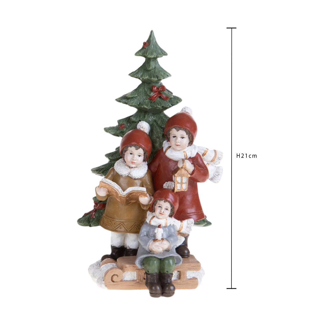 Albero Natale con Bambini • 21 cm