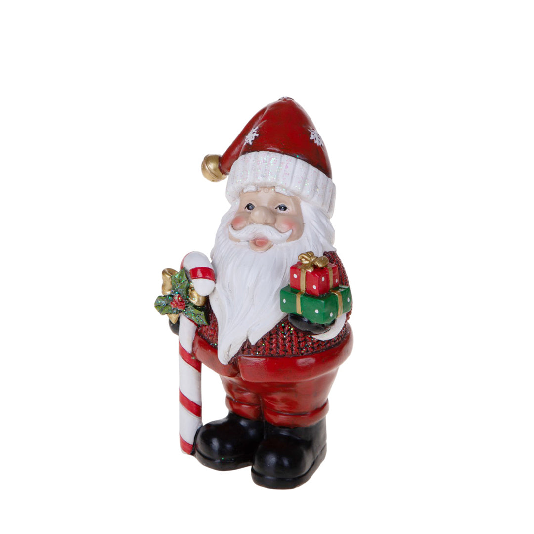 Babbo natale con pacco dono • H 18,5 cm