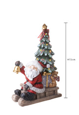 Babbo natale su slitta con led • H 72 cm