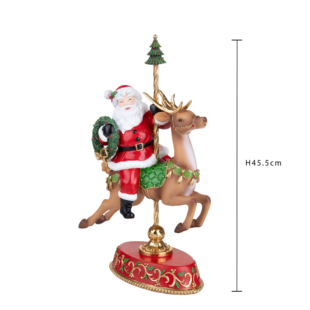 Babbo natale con renna • H 45,5 cm