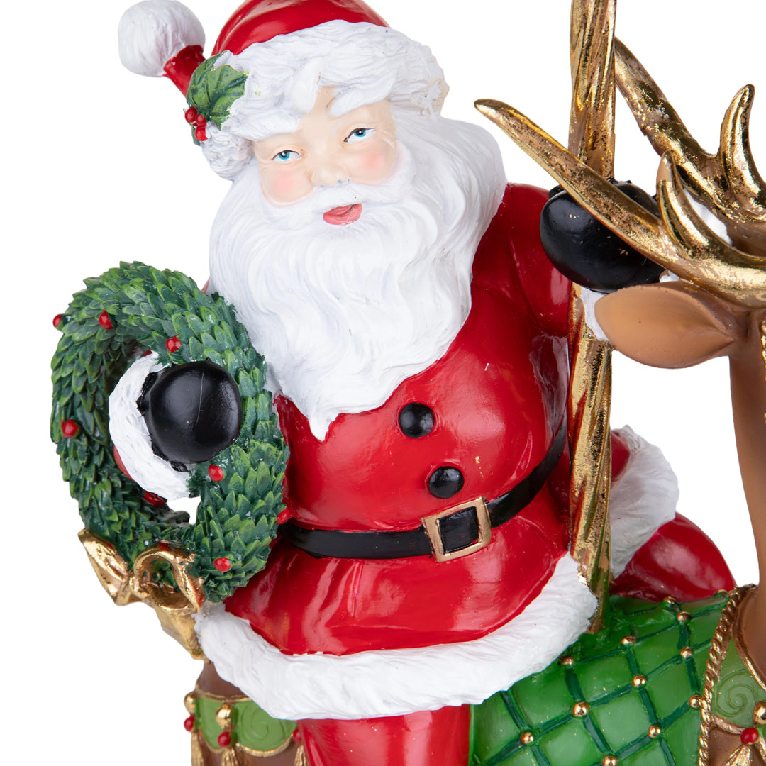 Babbo natale con renna • H 45,5 cm