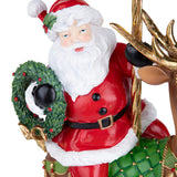 Babbo natale con renna • H 45,5 cm