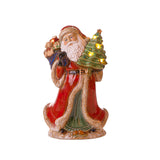 Babbo con sacco doni e led • H 31 cm