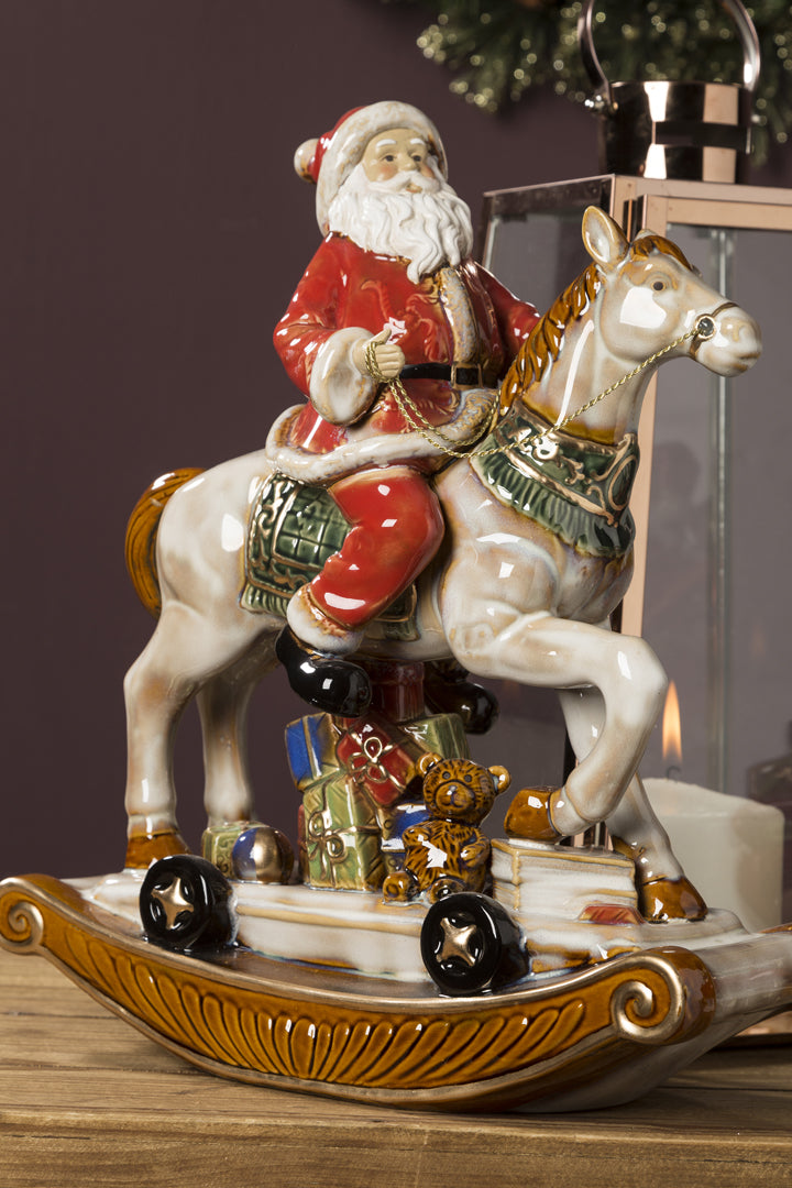 Babbo natale senza cavallo dondolo • H 36 cm