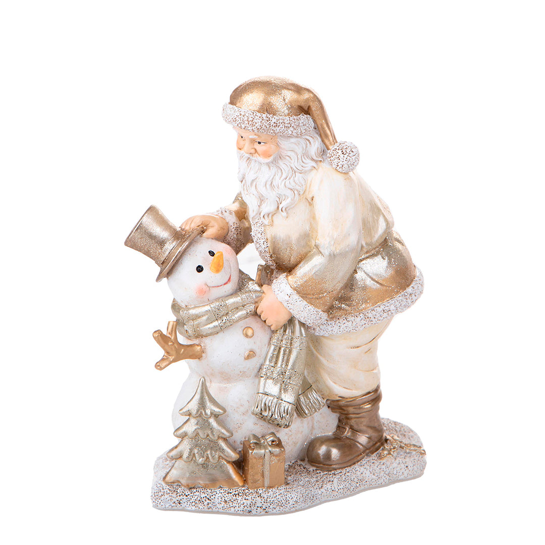 Babbo con pupazzo neve • 18,5 cm