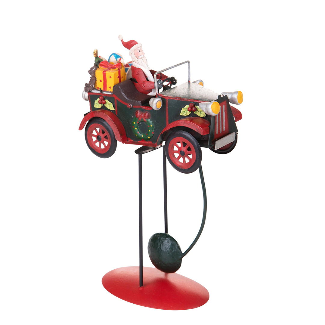 Babbo natale su auto • 30 cm