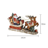 Babbo natale su slitta renne • 44 cm