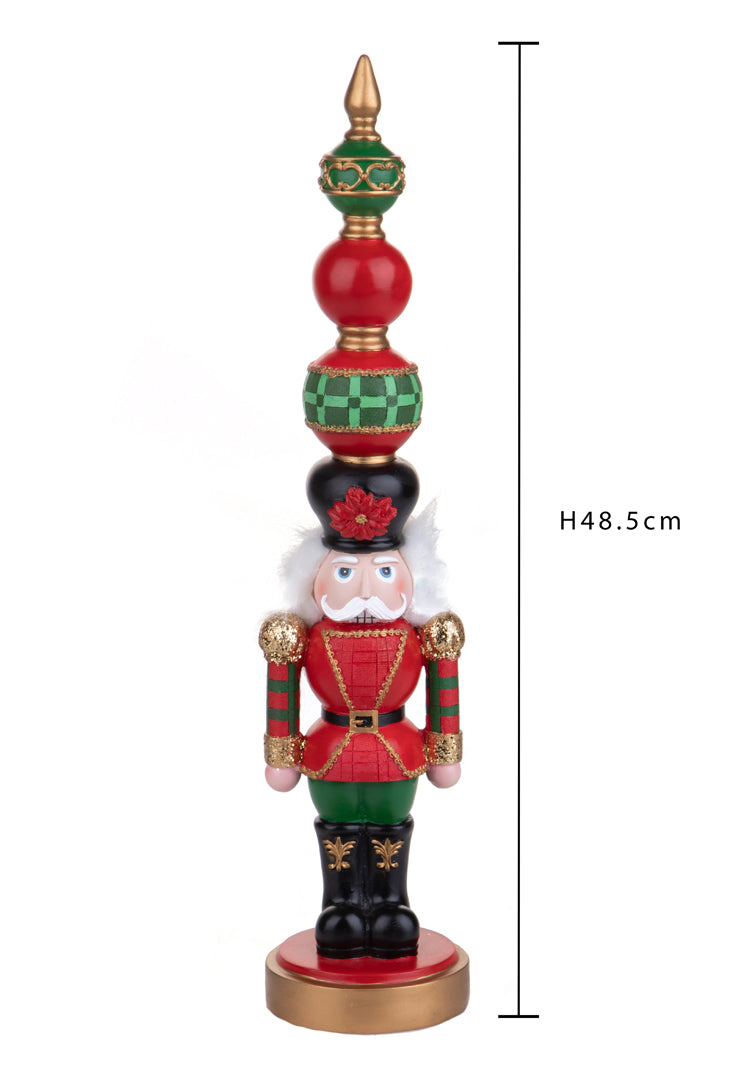 Schiaccianoci con puntale natale • H 48,5 cm