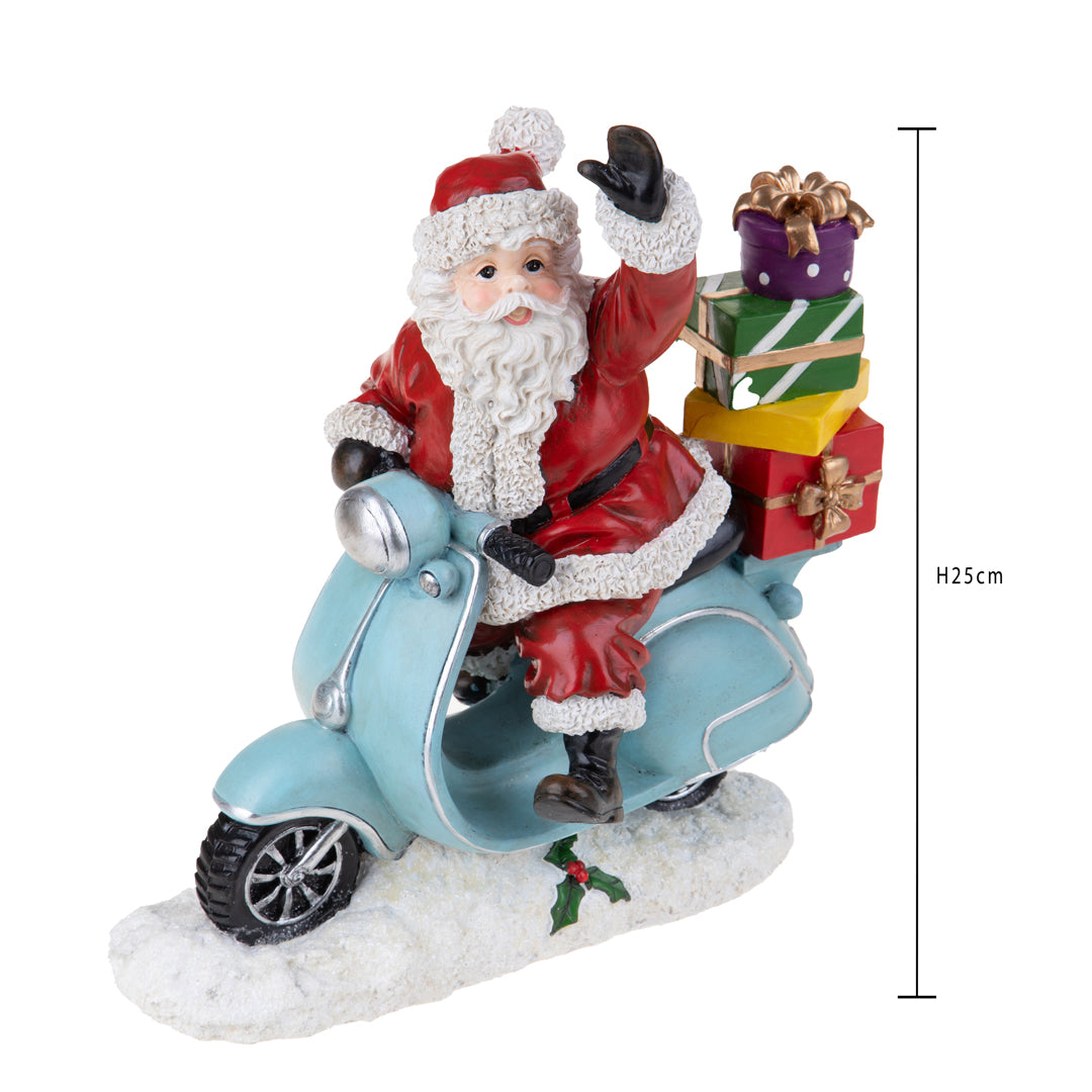 Babbo natale su vespa • H 25 cm