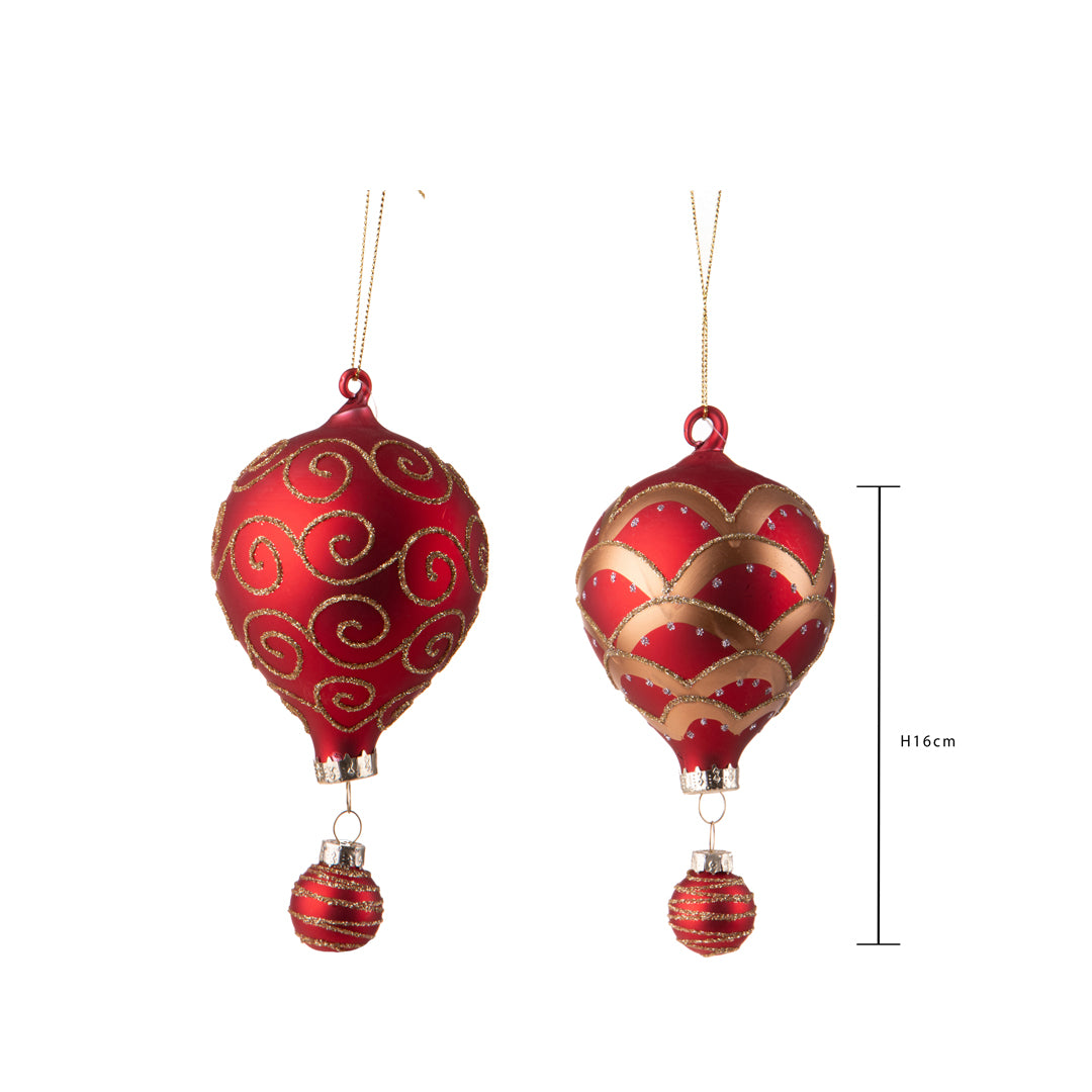 Pezzi 4 • Mongolfiera • H 16 cm