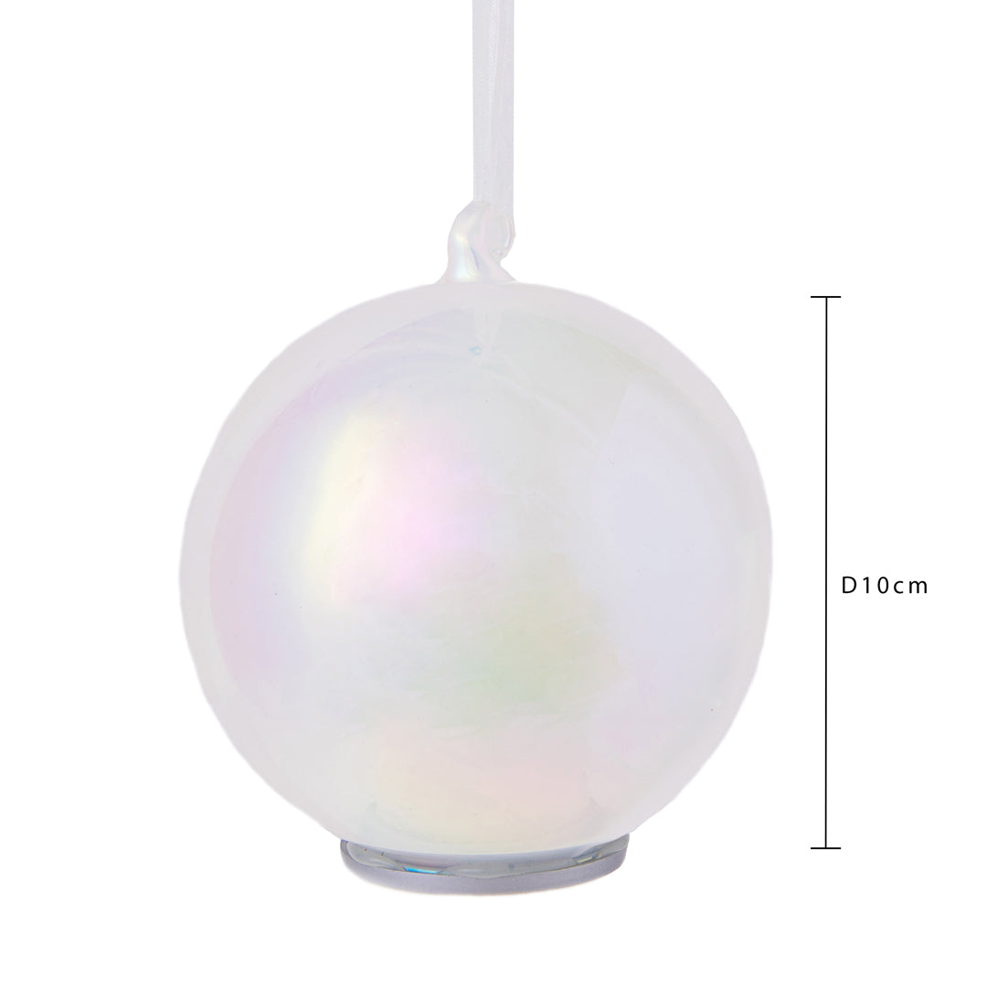 Pezzi 6 • Sfera con candela con led • H 10 cm