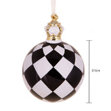 Sfera con rombi top corona • H 14,3 cm