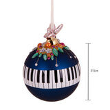 Sfera con decoro pianoforte • H 13,5 cm