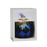 Sfera con rombi e top farfalla • H 13,5 cm