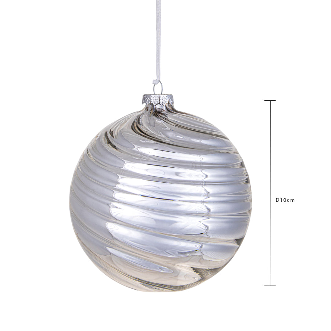 Pezzi 4 • Sfera vortice vetro doppio • H 10 cm