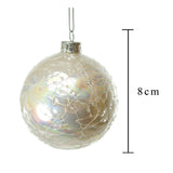 Pezzi 6 • Sfera shine white • H 8 cm