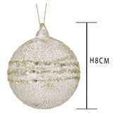 Pezzi 6 • Sfera con paillettes • H 8 cm