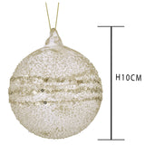 Pezzi 4 • Sfera con paillettes • H 10 cm