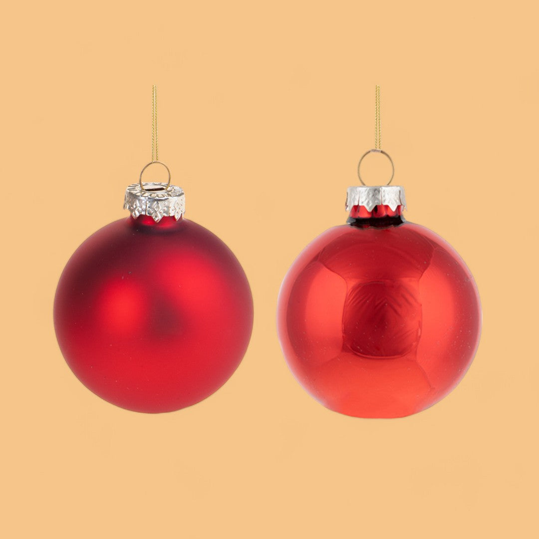 12 Pezzi •  Sfera Matt/Shiny  • 8 cm