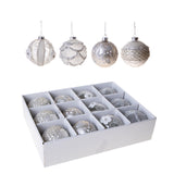 Pezzi 12 • Sfera con decori • H 8 cm