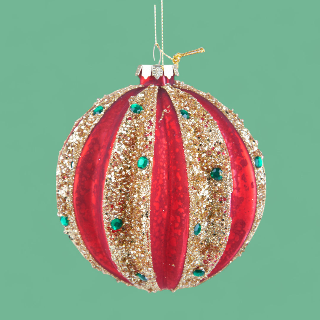 Pezzi 4 • Sfera con spicchi • H 10 cm